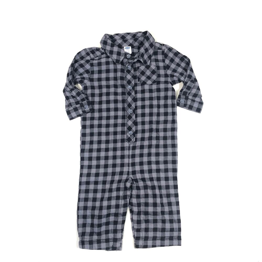 OLD NAVY PLAID ROMPER SIZE 6/12M